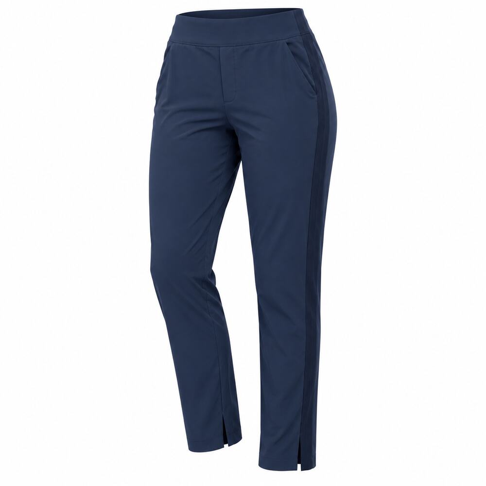 Athleta Brooklyn Ankle Pant Womens 14 Navy Blue Mid Rise Travel Athleisure